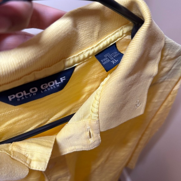 Polo Golf Vibrant Yellow Men's Polo Pima Cotton Shirt Size XL - Picture 5 of 5
